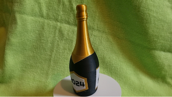Champagne Bottle Multicolor