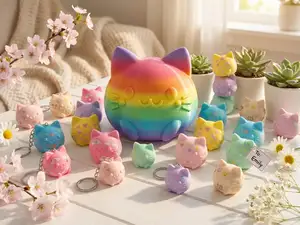 Mini Mochi Cat – Keychain & Decor (2 Sizes)