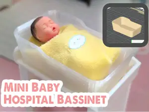 My Mini Baby Hospital Bassinet for Dollhouse Mini