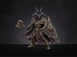 Miniature D&D Tiefling - Dark Paladin 45mm