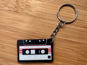 Retro cassette keychain