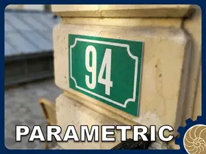 Parametric House Street Number Plate - AMS/NO AMS