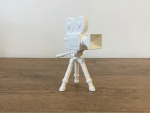 Film Camera on a Tripod - Movie Set Model