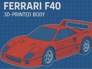 Carrocería Ferrari F40 Kyosho Mini-Z (Escala 1/28)