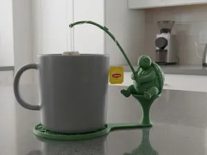 Fishing Turtle Teabag Holder