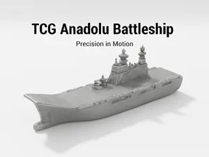 TCG Anadolu Detailed 3D Miniature Ship Model