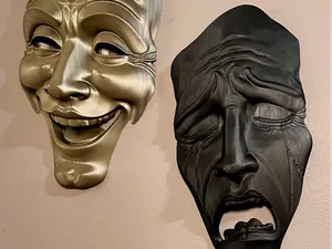 Comedy & Tragedy Theatre Masks Wall Art