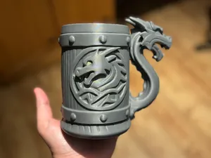 Viking Dragon Tankard With Dragon Handle Mug