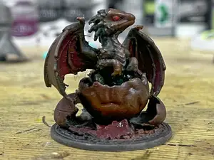 Dragon Hatchling Emerging from Egg DnD etc