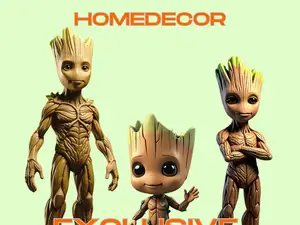 Groot: Young, Teenage, Mature 3 models with base