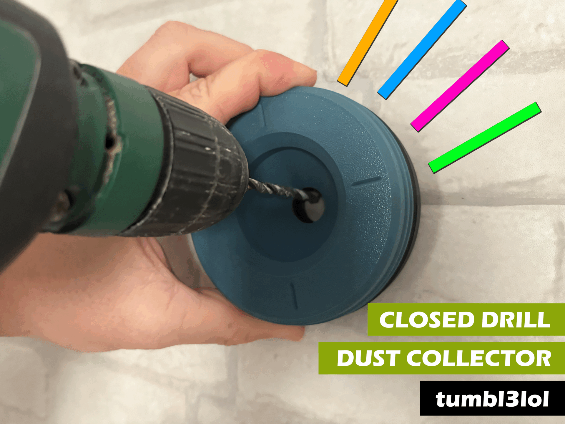 Closed drill dust collector