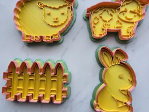 Farm Set Animal 4 Cookie Cutter Play-Doh Fun