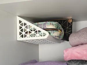 Closet side-wall mounted shelf (also IKEA PAX)