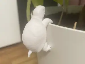 Climbing Turtle Flowerpot Ornament Highly Detailed