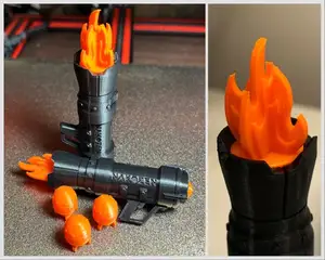Rocket Launcher Toy - Flames