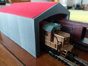 HO Scale 2 track train maintenance shed