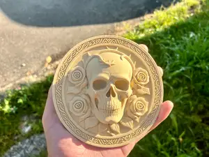 Gothic Skull roses art