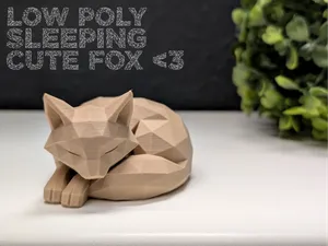 Low Poly Sleeping Fox