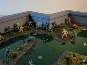 Army Men Sea Wall (45-degree corner)