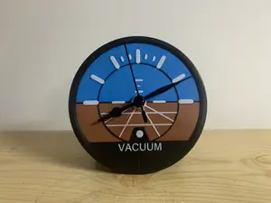 Aircraft attitude Indicator clock