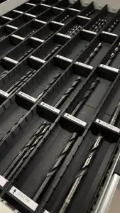 Workshop drawer organization for drill bits