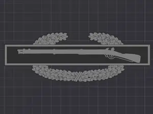Combat Infantryman Badge (CIB) – 3D Print Model