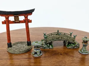 DnD Japanese Shinto Shrine terrain miniatures