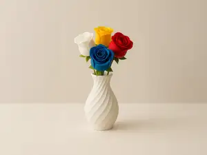 Vase with Roses and Stems - Flowers Bouquet