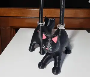 Black cat - ring holder