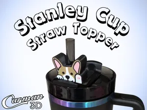 Dog Stanley Cup Straw Topper