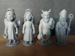 St. Nicholas, devil and angels