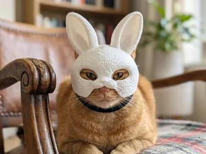 Easter bunny cat helmet