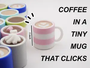 Caffe Latte Mug Fidget Clicker