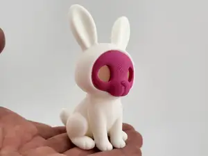 Urban Ghost Bunny 3D Printed Skull Rabbit