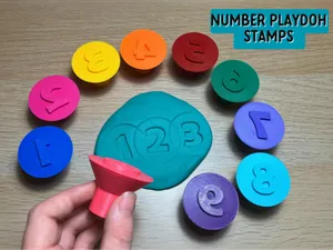 Playdough Number Stamps – Numbers 0–9