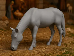 Cavallo realistico per presepe natività natale