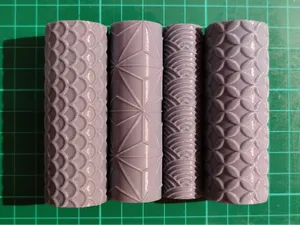 5x Traditional Japanese Patterned Play-Doh Rollers