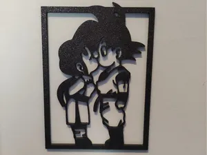 Silhouette Goku e Chichi