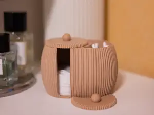 Dual-Compartment Cotton Pad & Cotton Swab Holder