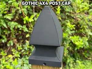 Hollow Gothic 4x4 Deck Post Cap with screw holes