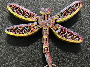 Articulated flexible dragonfly keychain