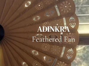 ADINKRA FEATHERED FAN