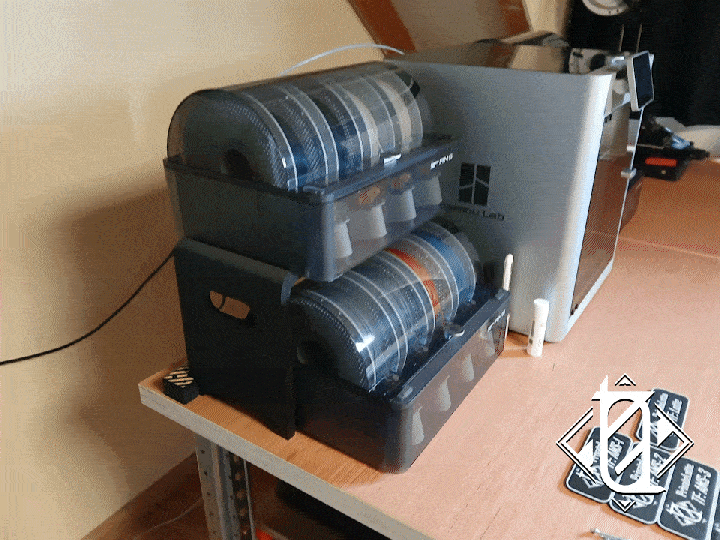 AMS 1 / 2 Pro Dual Rack Stack - Fully 3D Printed