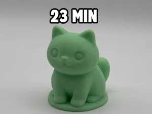 Sitting Kitty Figurine – Cute No-Support 3D Print