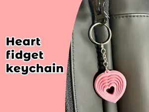 Heart Fidget Keychain - Single/Dual Color