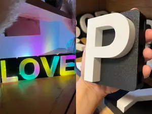 3D Buchstabe „P“ – modular, LED-fähig & A–Z Serie