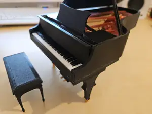 Grand piano with moving parts (1:10 scale)