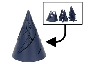 3 Piece Spiral Passthrough (Cone)
