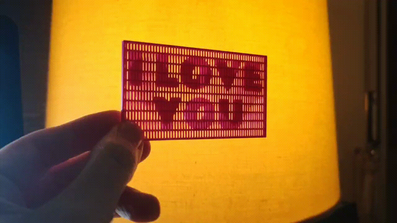 Illusion card - I love you