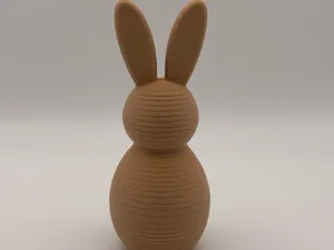 Minimalistischer Deko-Hase mit Holz- / Steinoptik